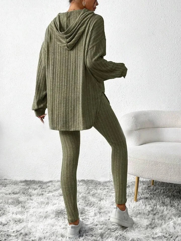 Conjunto de chándal de punto acanalado Kim