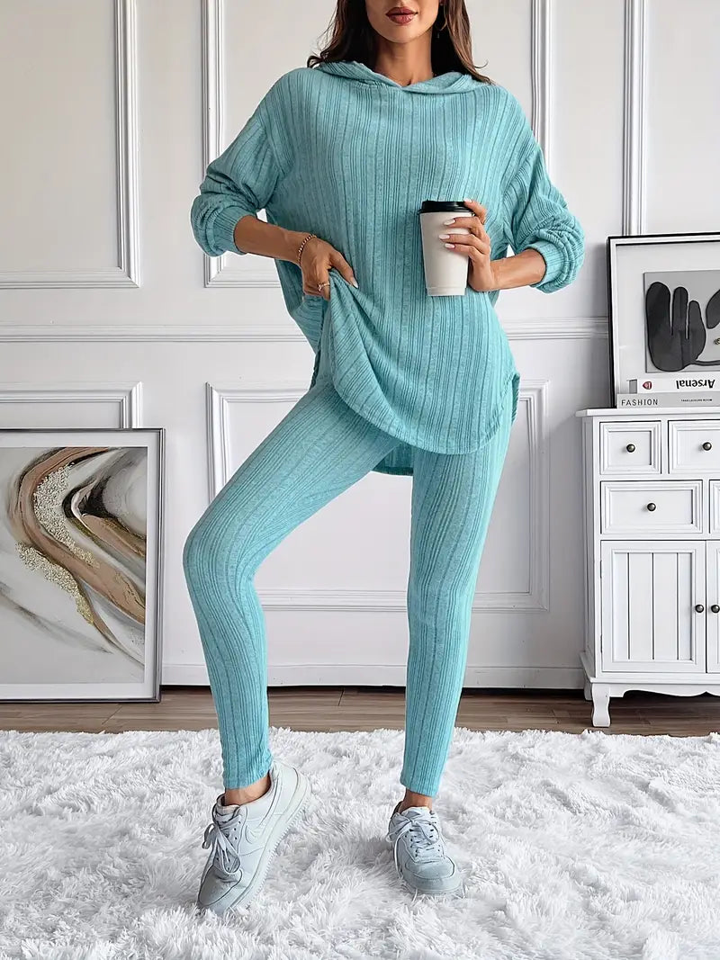 Conjunto de chándal de punto acanalado Kim