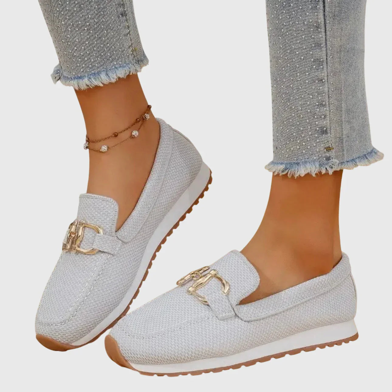 Zapatillas sin cordones de línea plana