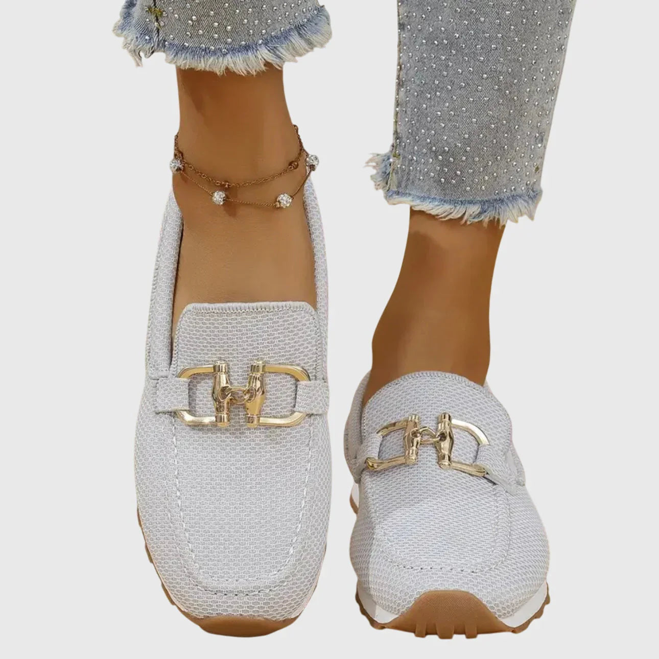 Zapatillas sin cordones de línea plana