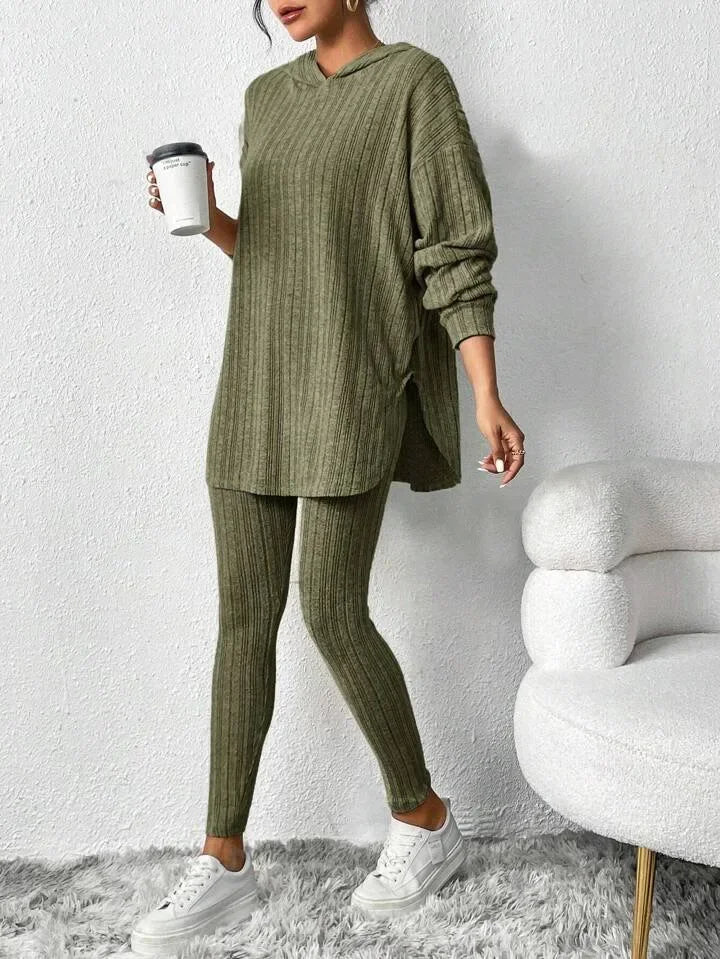 Conjunto de chándal de punto acanalado Kim