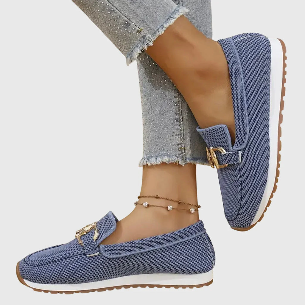 Zapatillas sin cordones de línea plana