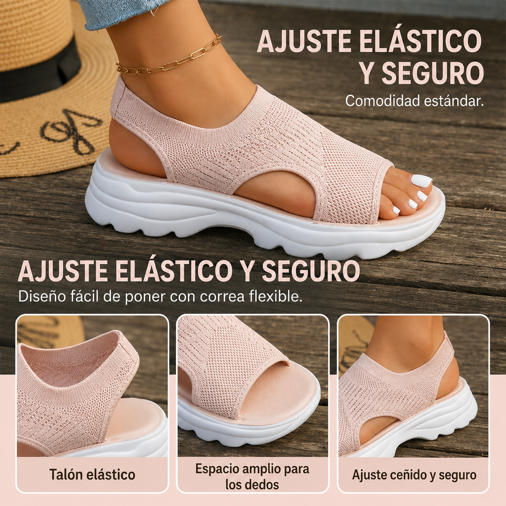 Sandalias de plataforma transpirables hechas de malla