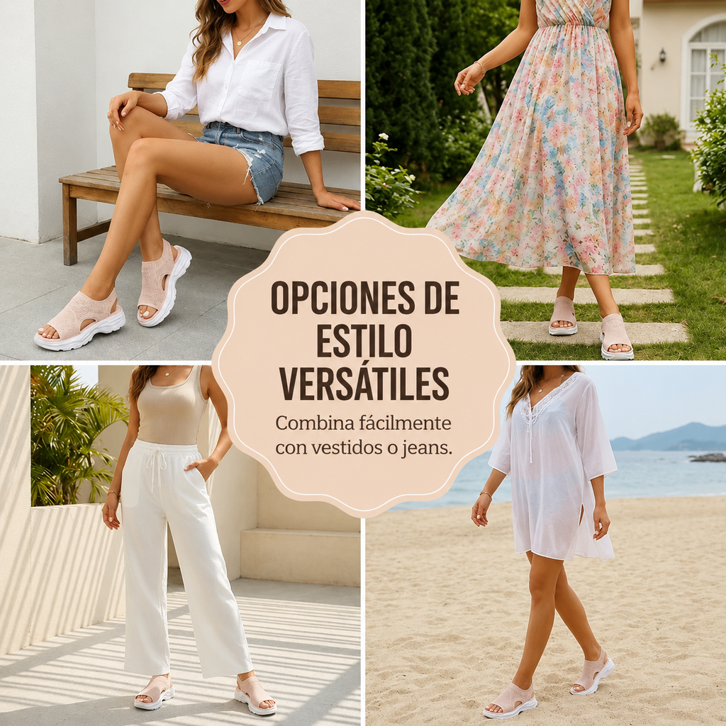 Sandalias de plataforma transpirables hechas de malla