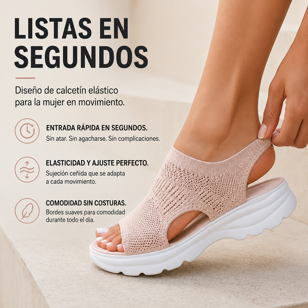 Sandalias de plataforma transpirables hechas de malla