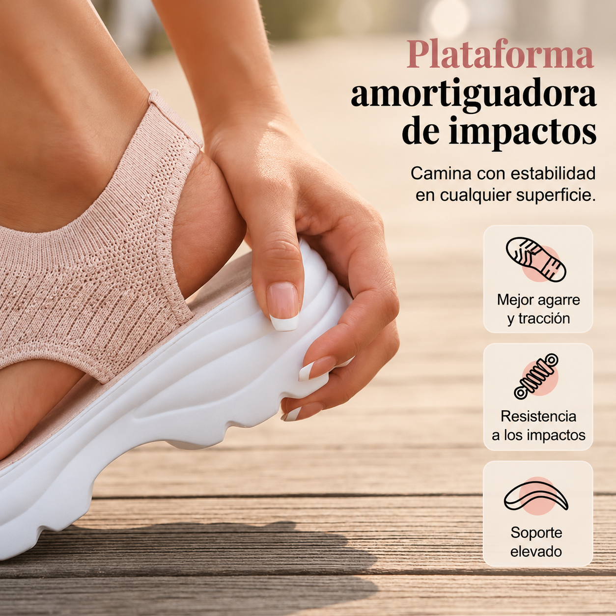 Sandalias de plataforma transpirables hechas de malla