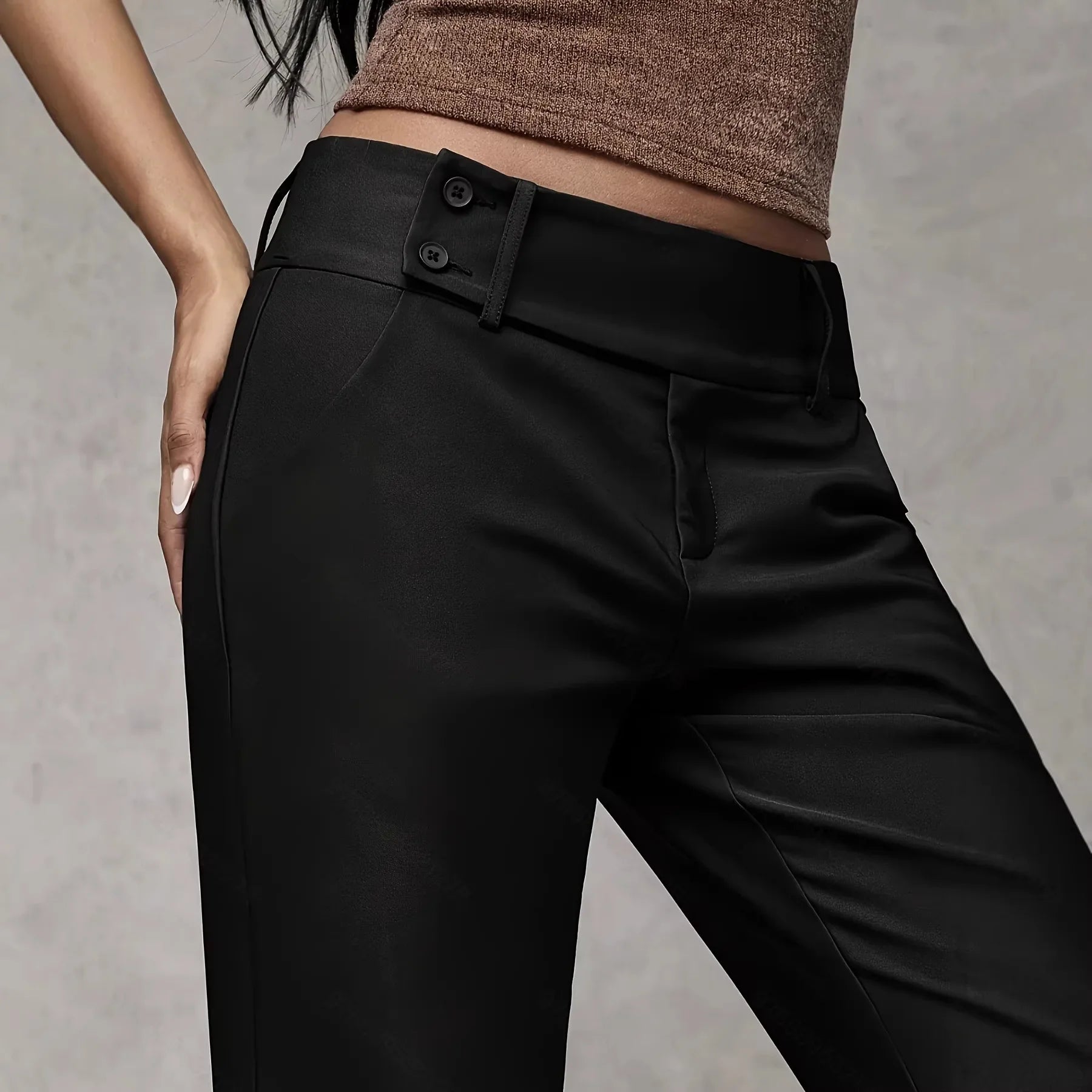 Pantalones de sastrería de primera calidad con un elegante corte recto