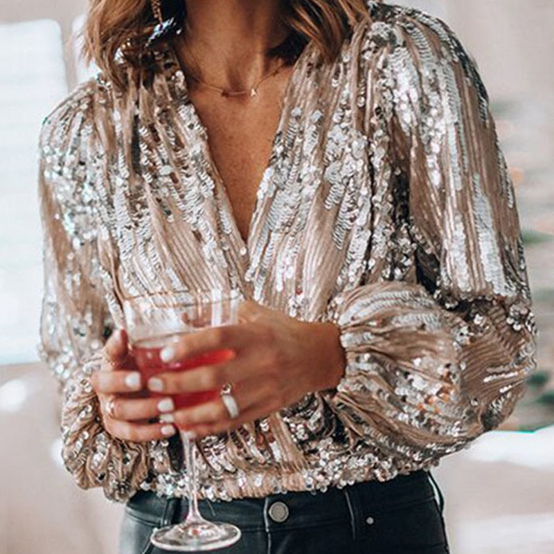 Blusa con lentejuelas