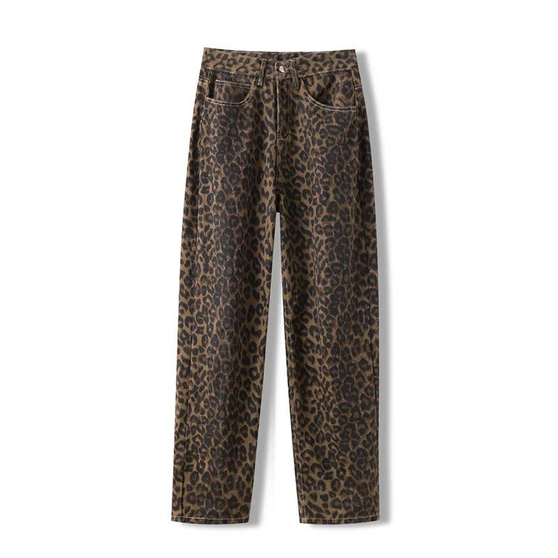 Vaqueros con estampado de leopardo