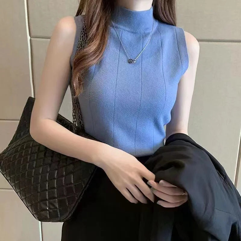Blusa lisa sin mangas