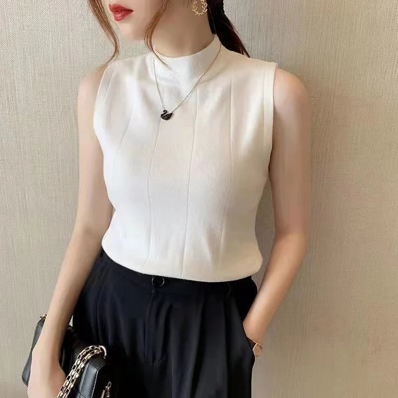 Blusa lisa sin mangas