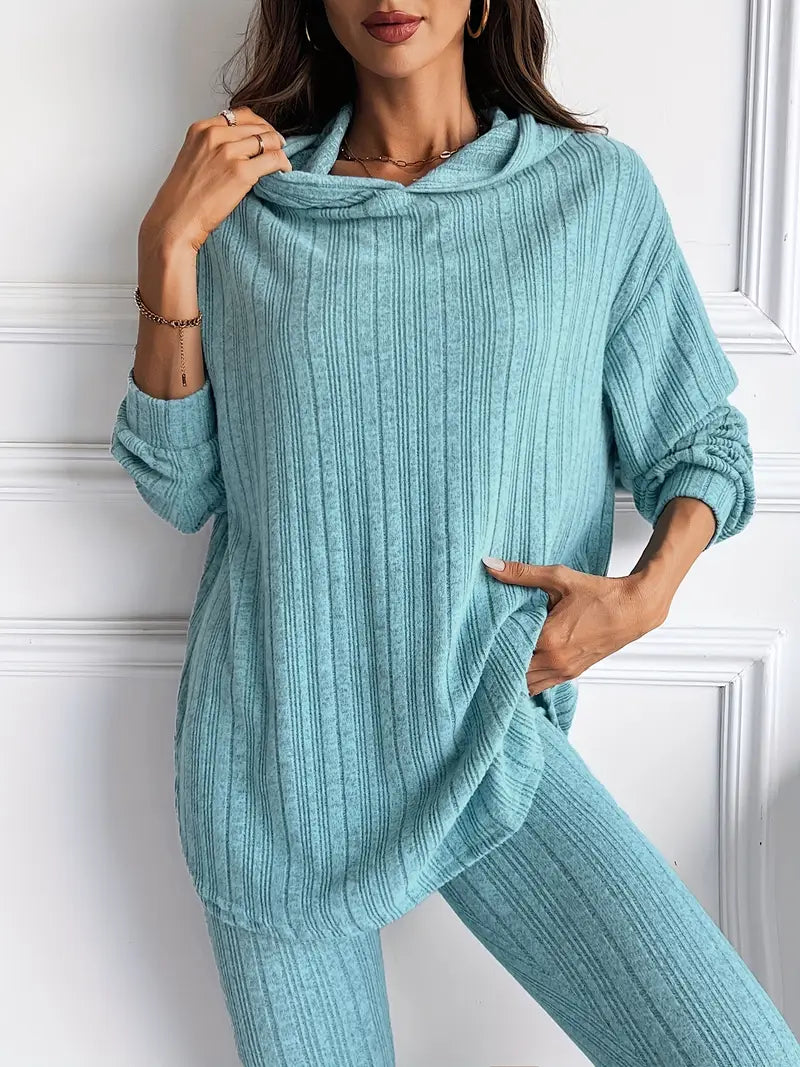 Conjunto de chándal de punto acanalado Kim