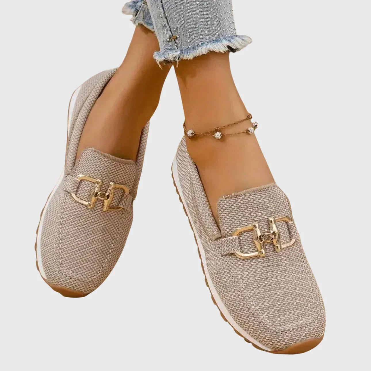 Zapatillas sin cordones de línea plana
