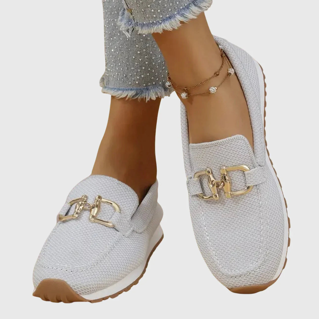 Zapatillas sin cordones de línea plana