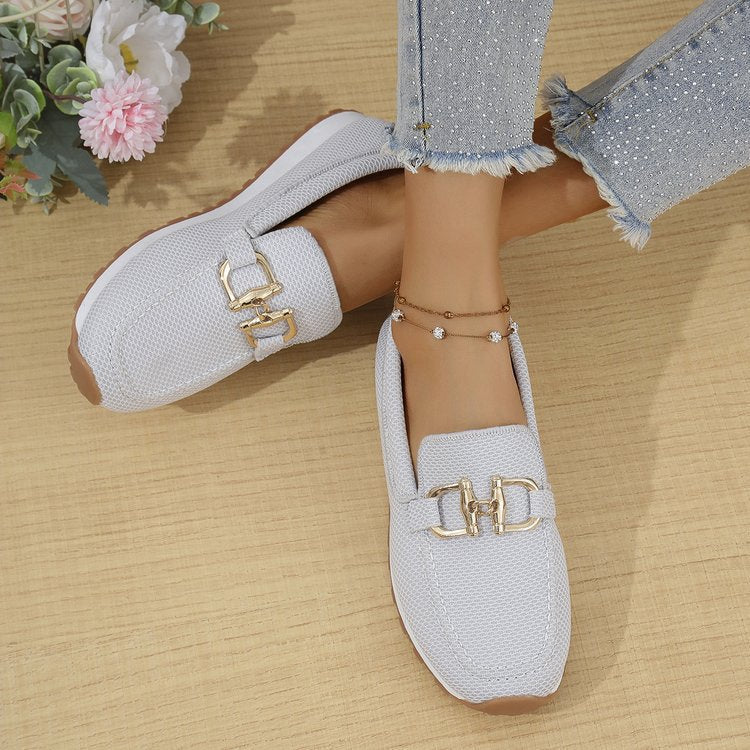 Zapatillas sin cordones de línea plana