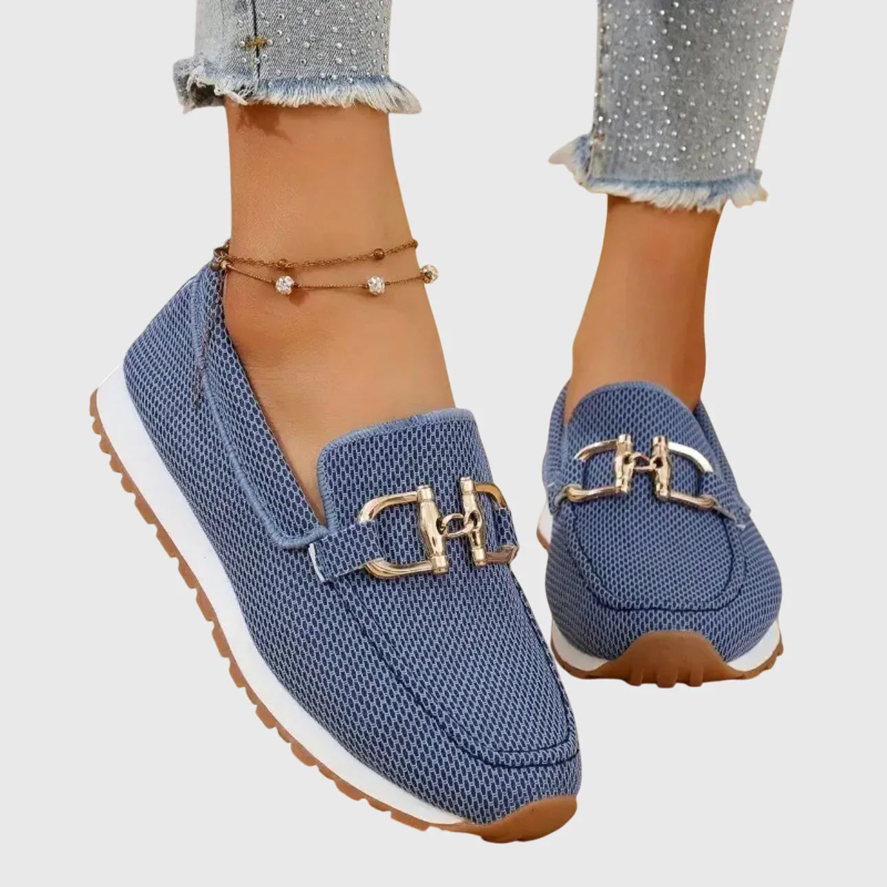Zapatillas sin cordones de línea plana