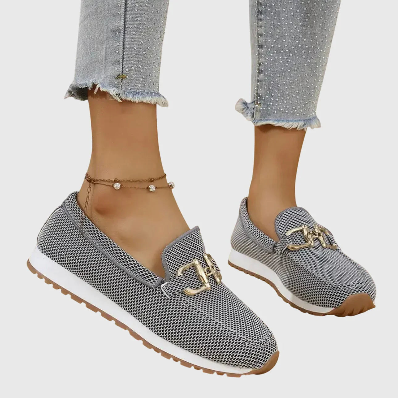 Zapatillas sin cordones de línea plana