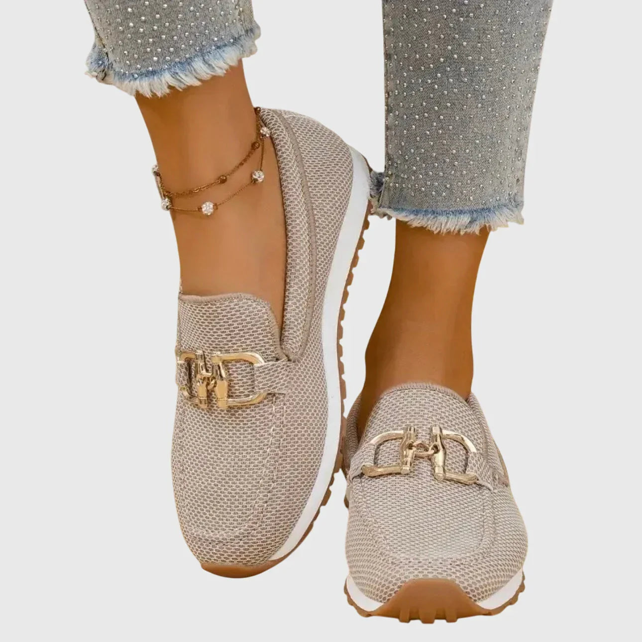 Zapatillas sin cordones de línea plana