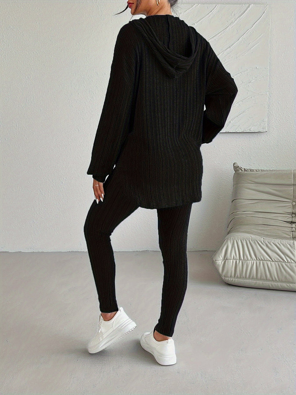 Conjunto de chándal de punto acanalado Kim