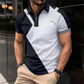 Camiseta de moda para hombre con cremallera y cuarto de cuarto