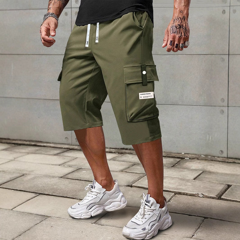 Pantalones cargo casuales con cordón ajustable
