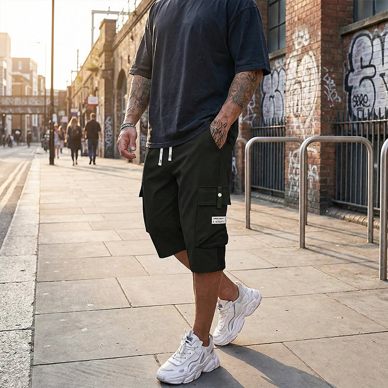 Pantalones cargo casuales con cordón ajustable