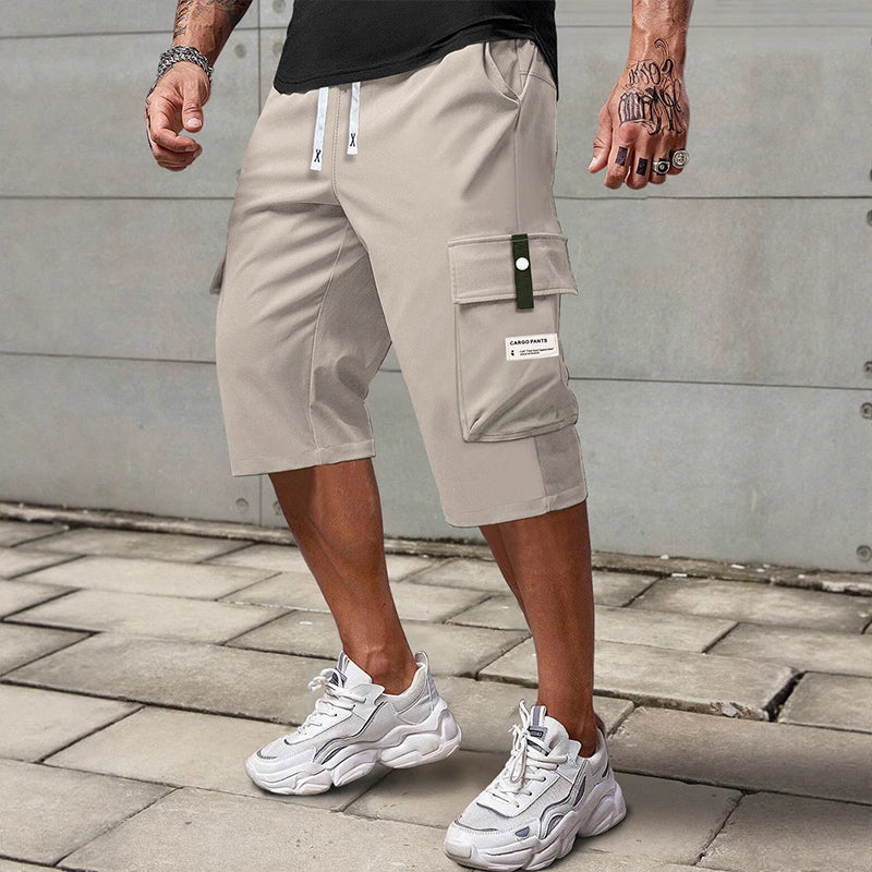 Pantalones cargo casuales con cordón ajustable