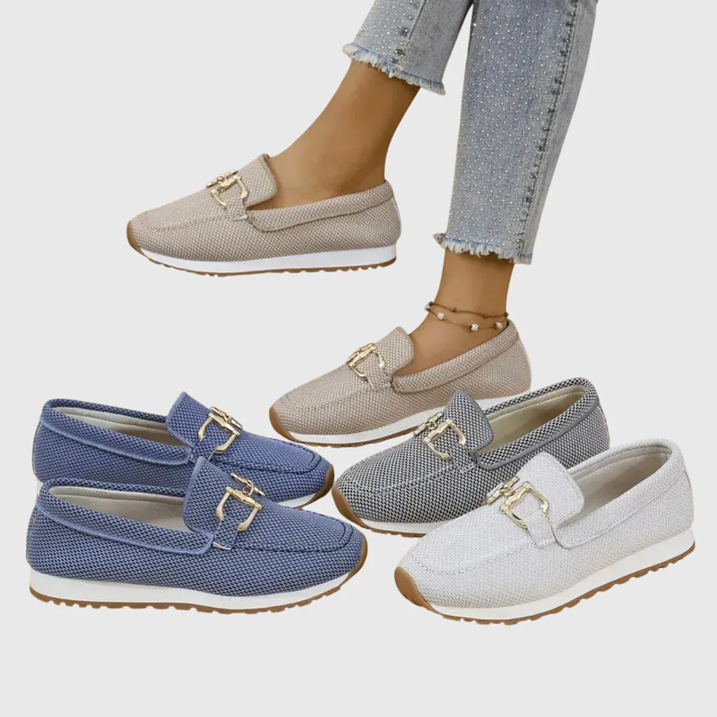 Zapatillas sin cordones de línea plana